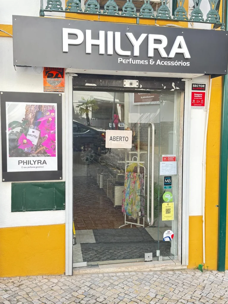 Fachada da loja Philyra em Abrantes